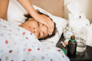 donna malata a letto