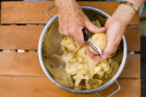 patate sbucciare preparare