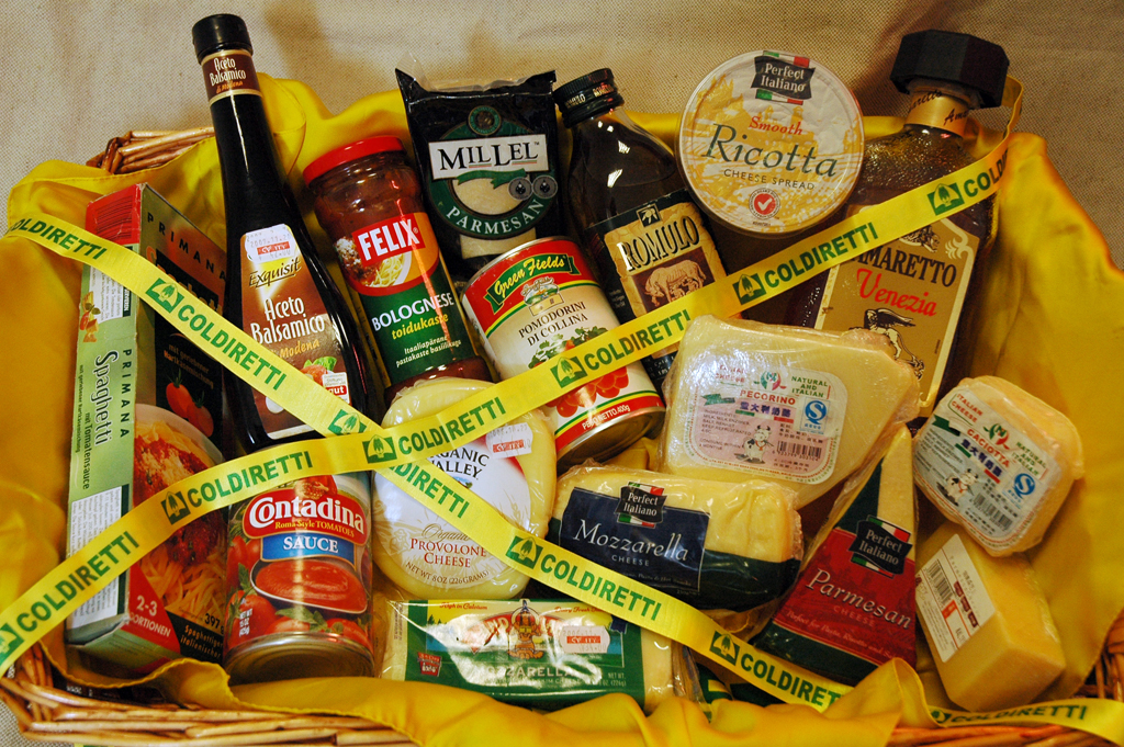 Cesto falso made in Italy di Coldiretti