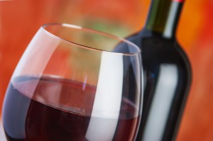 Wine, glass and the bottle