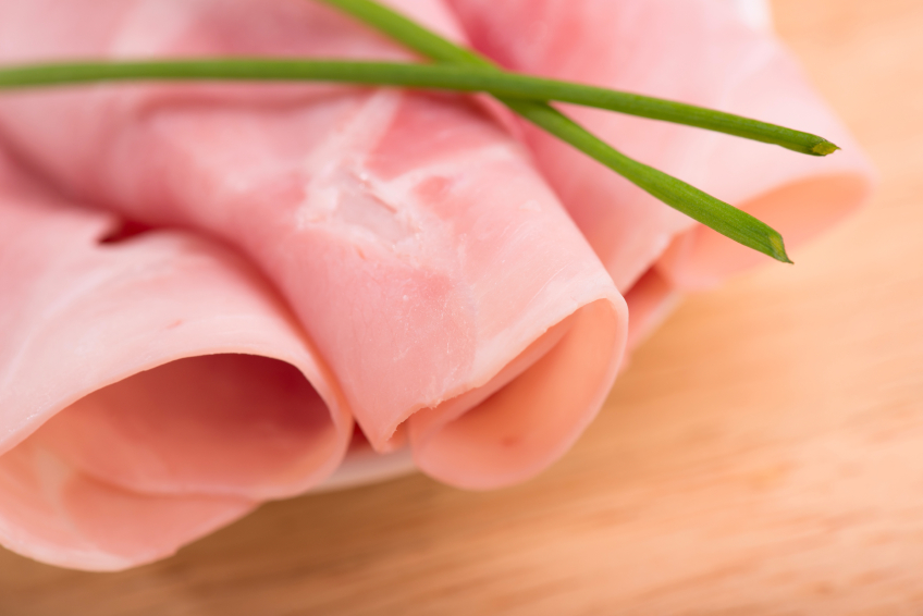ham prosciutto - selective focus