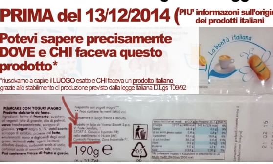 etichetta stabilimento di produzione