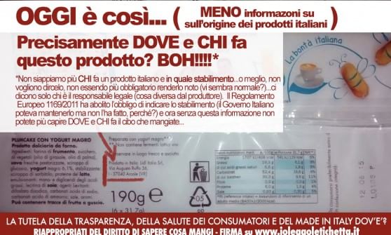 etichetta stabilimento di produzione 