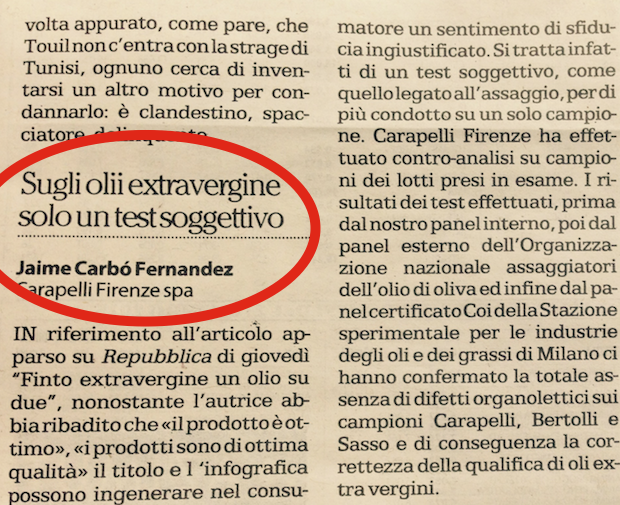 Carapelli olio extra vergine 