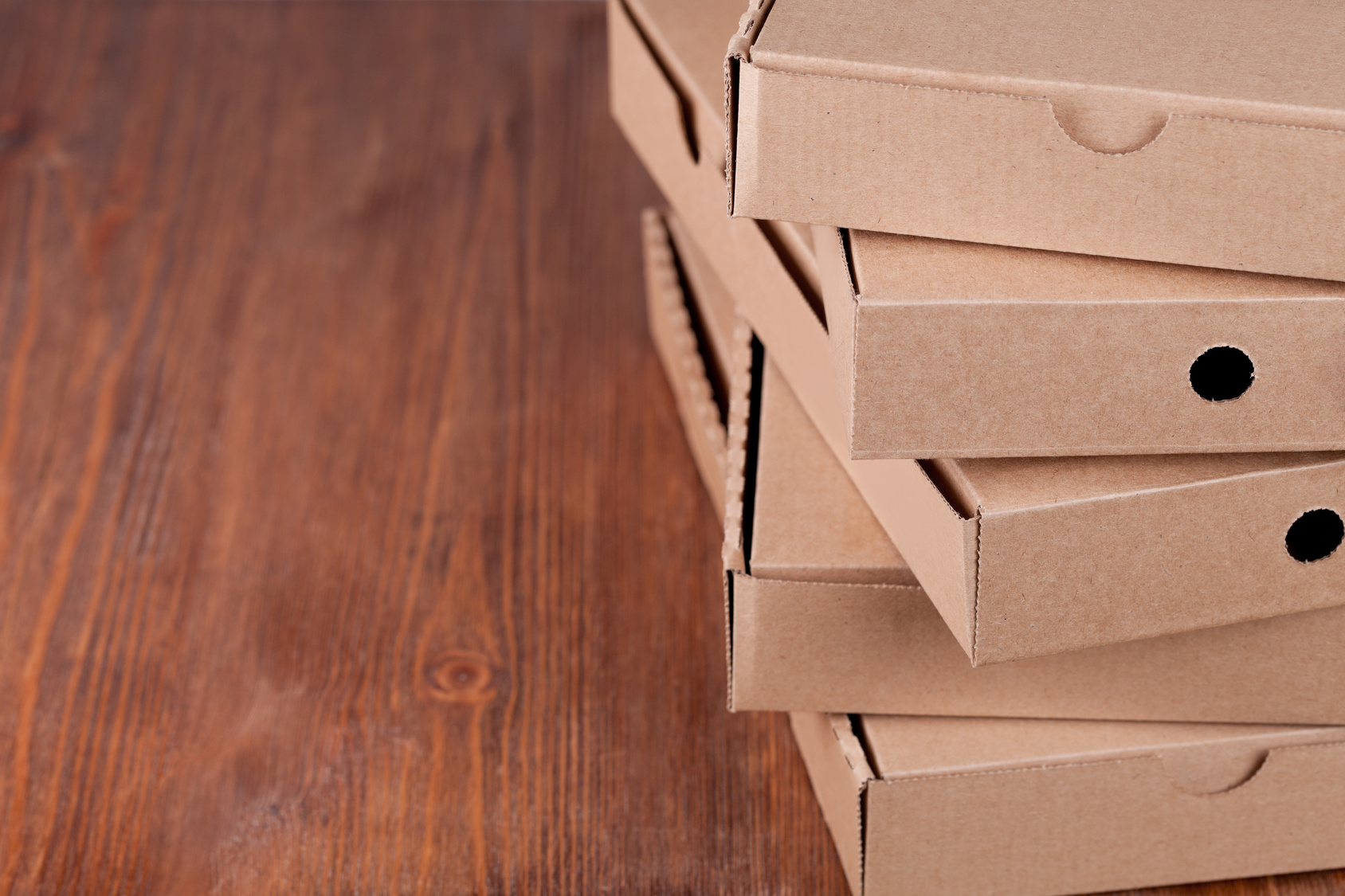 cardboard pizza boxes
