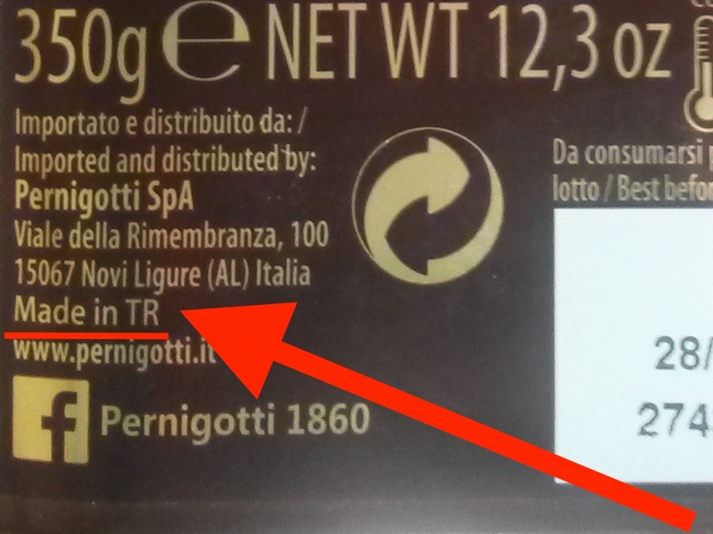 pernigotti crema gianduia made in turchia big