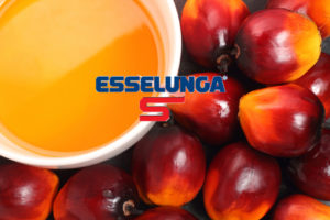 Olio di palma e frutti di palma da olio con logo Esselunga
