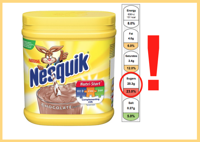 nesquik etichetta semaforo zuccheri uk