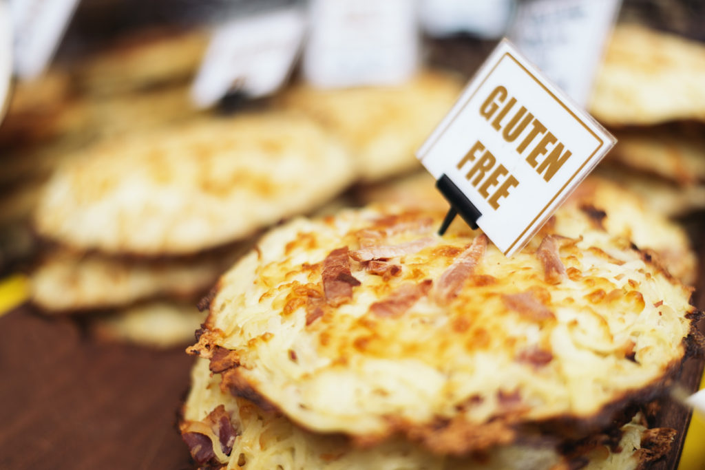 Gluten free food. Pizza