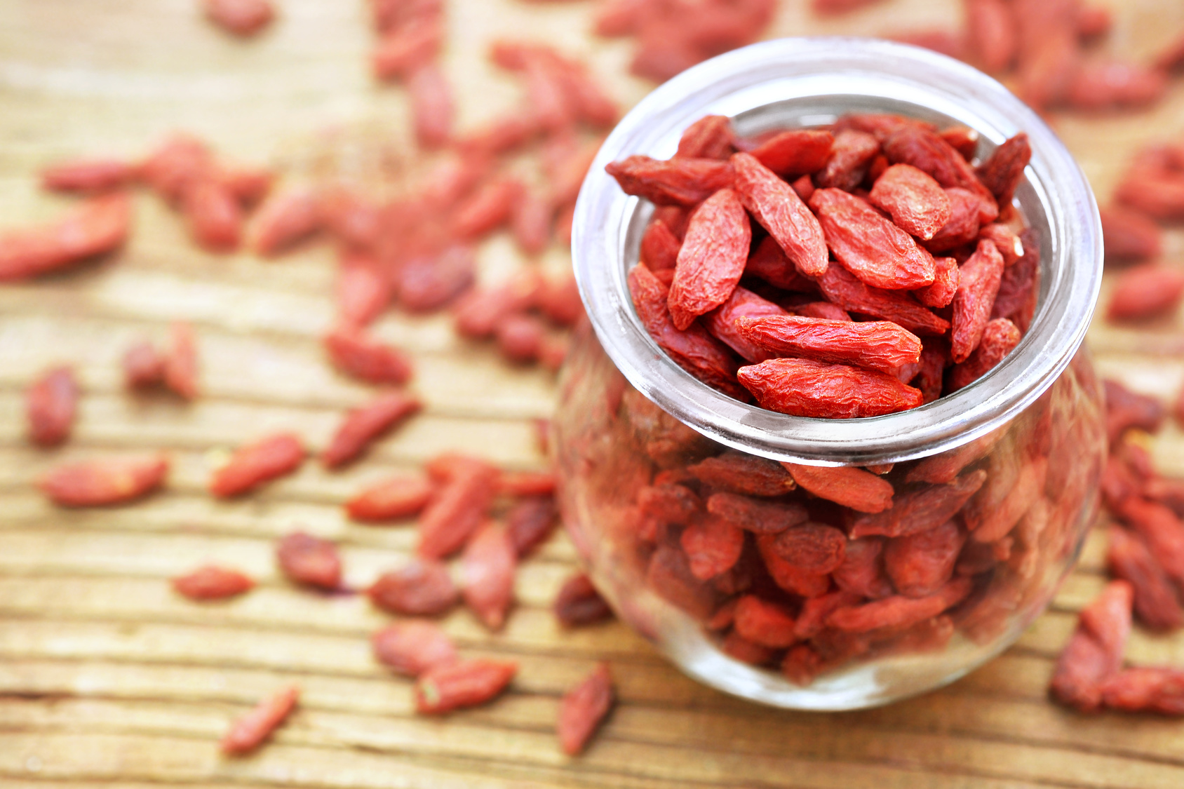 bacche di goji vasetto di vetro