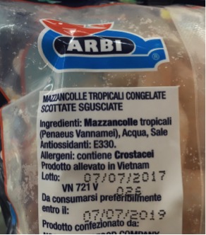 Mazzancolle tropicali Arbi