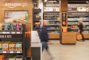 Interno di un punto vendita Amazon Go