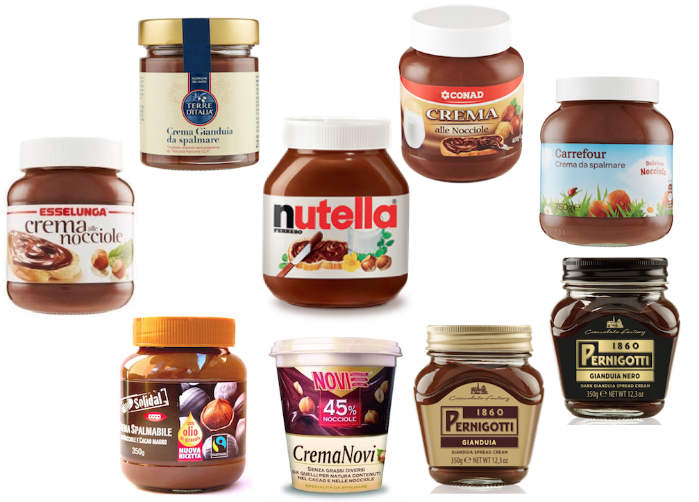 nutella creme nocciola cacao spalmabili novi pernigotti
