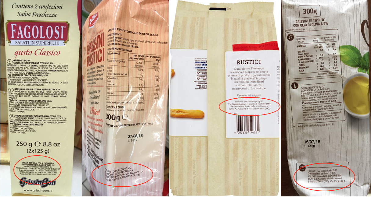 grissini grissinbon fagolosi coop conad esselunga