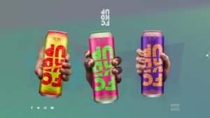 lattine FCKD UP mani bevande zuccherate alcoliche