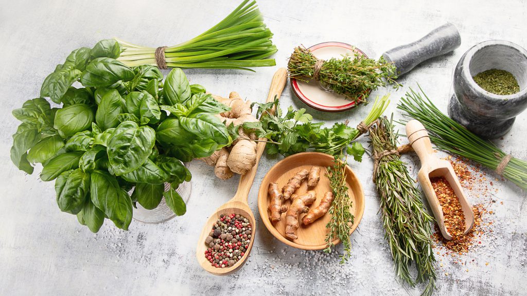 profumi aromi erbe sapori condimenti