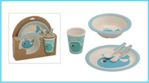 set pranzo bambu azzurro naturasi richiamo