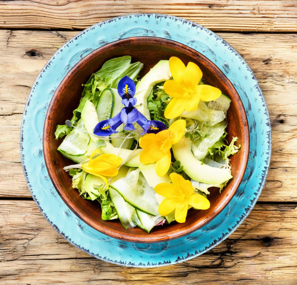 fiori commestibili edibili verdura insalata veg