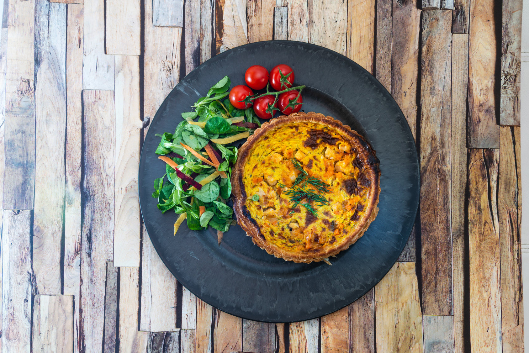 delicious scallops and vegetables pie