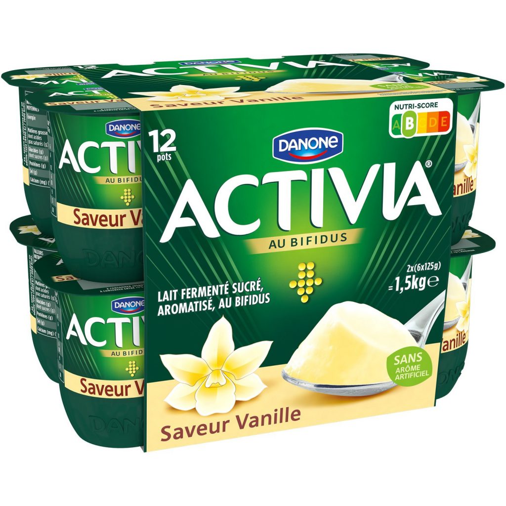 activia vaniglia nutri-score francia