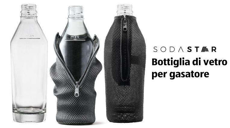 bottiglie vetro gasatore sodastar aldi