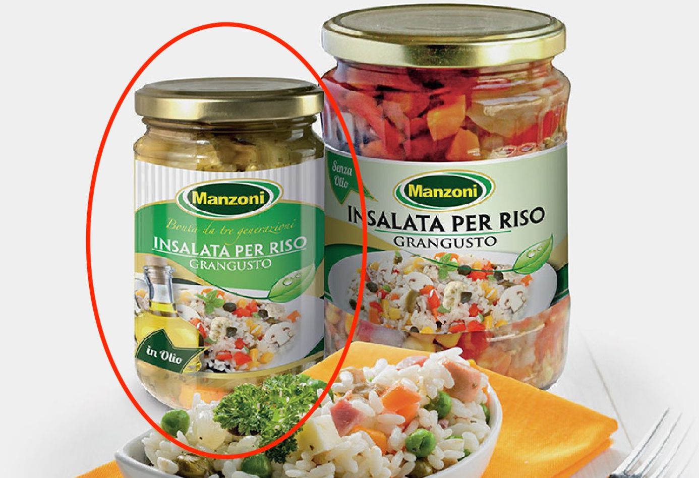 insalata per riso in olio grangusto manzoni richiamo