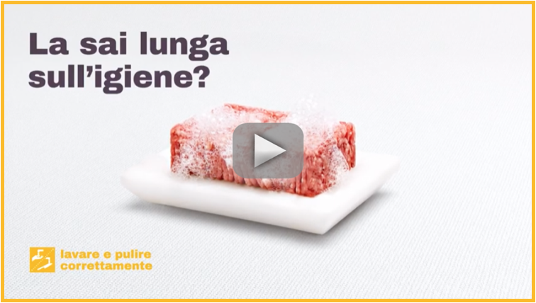 video lavare mani carne pesce crudo