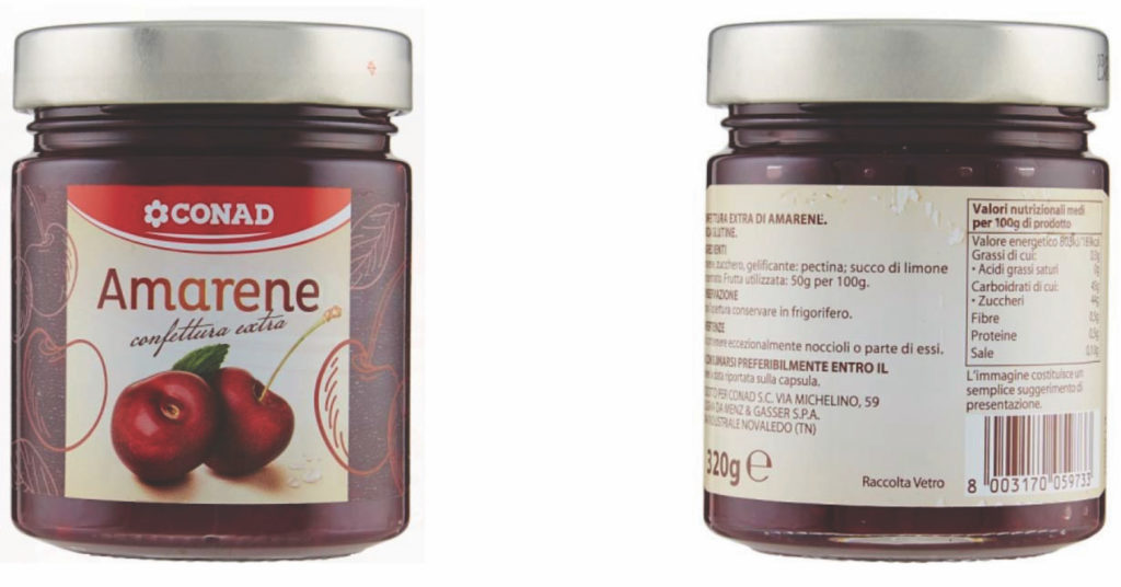 Richiamo Confettura Amarene conad