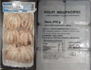 polpi indopacifici congelati genepesca auchan richiamo solfiti