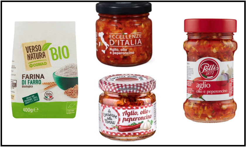 richiami farina farro conad aglio olio peperoncino conserve nonna eccellenze italia polli