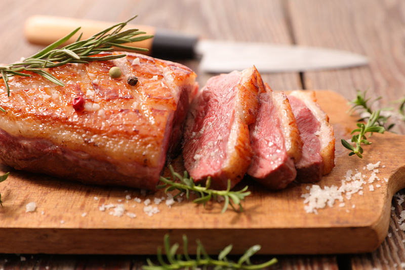 anatra carne duck proteine tagliere