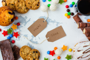 Assortment of products with high sugar level