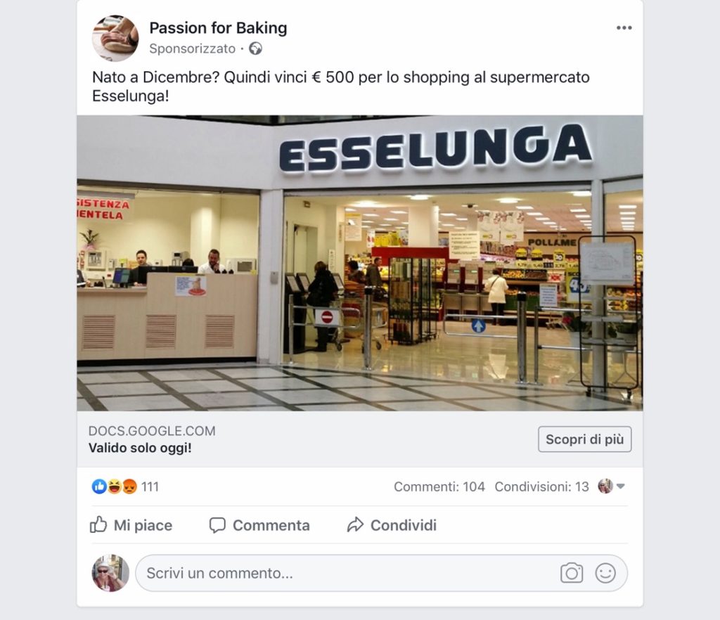 truffe virtuali esselunga