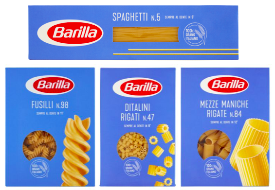 barilla pasta formati classici 100% italiani