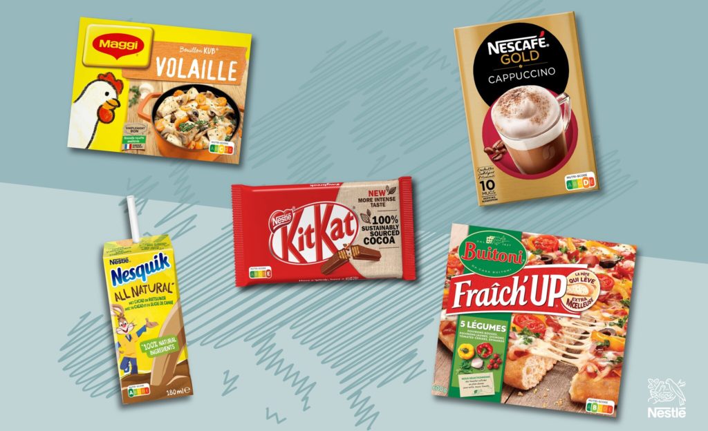 nestle nutri-score prodotti assortiti