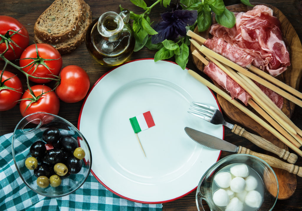 cibo italiano bandiera