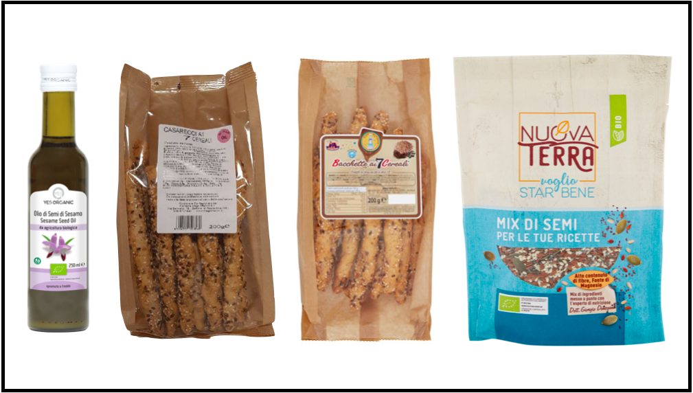 richiamo olio di sesamo casarecci bacchette mix semi