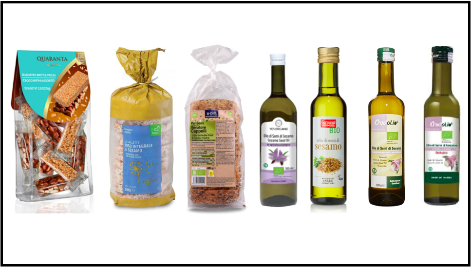 richiami sesamo croccantini assortiti quaranta soffioni riso integrale ecor panesmi sottolestelle olio di sesamo yes organic germinal crudolio