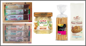 richiami sesamo hummus saclà barrette san marco grissini gecchele preparato ruggeri