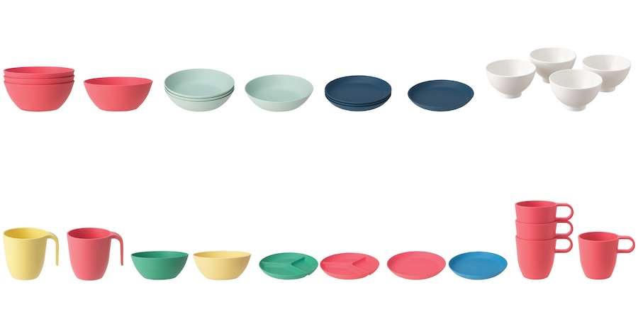 ikea piatti ciotole tazze serie heroisk talrika