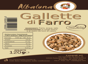 gallette farro albaluna senza glutine