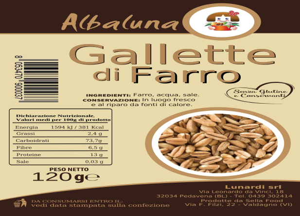gallette farro albaluna senza glutine