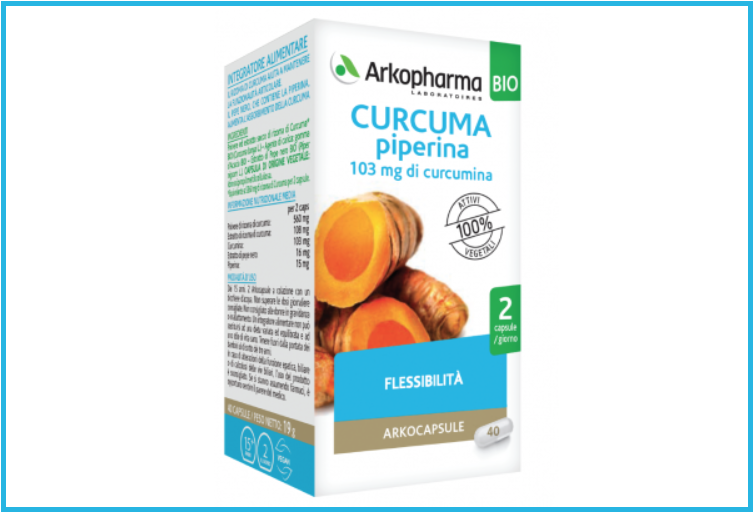 integratore alimentare curcuma piperina arkopharma