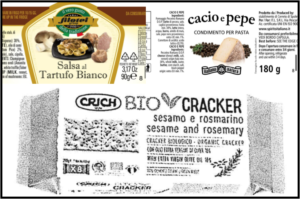 condimenti salsa tartufo cacio pepe cracker
