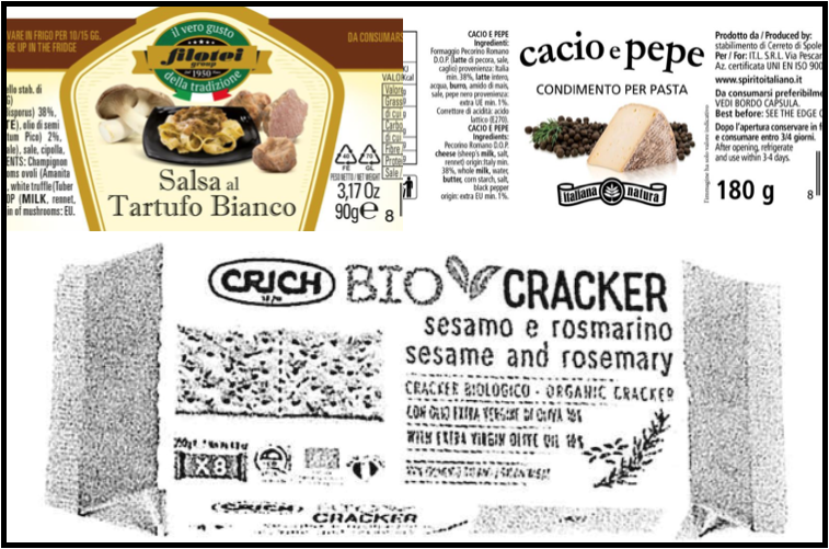 condimenti salsa tartufo cacio pepe cracker