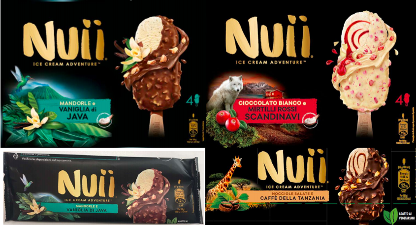 nuii mandorle vaniglia cioccolato bianco mirtilli rossi nocciole caffè ossido di etilene