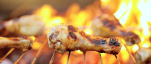 cotture, coscia di pollo alla griglia