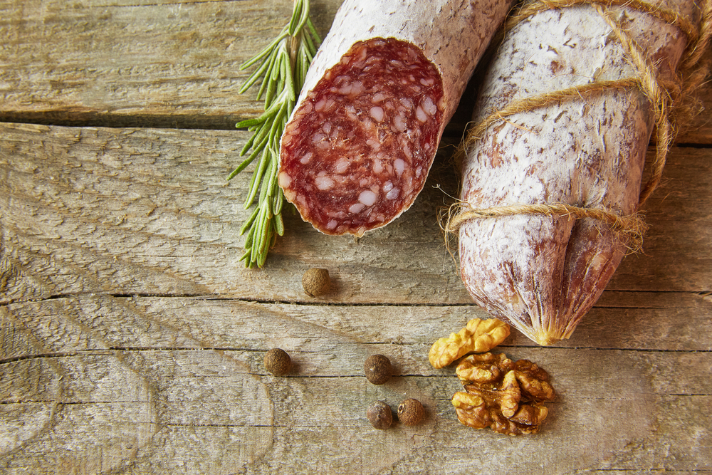 salame noci pepe rosmarino budello naturale