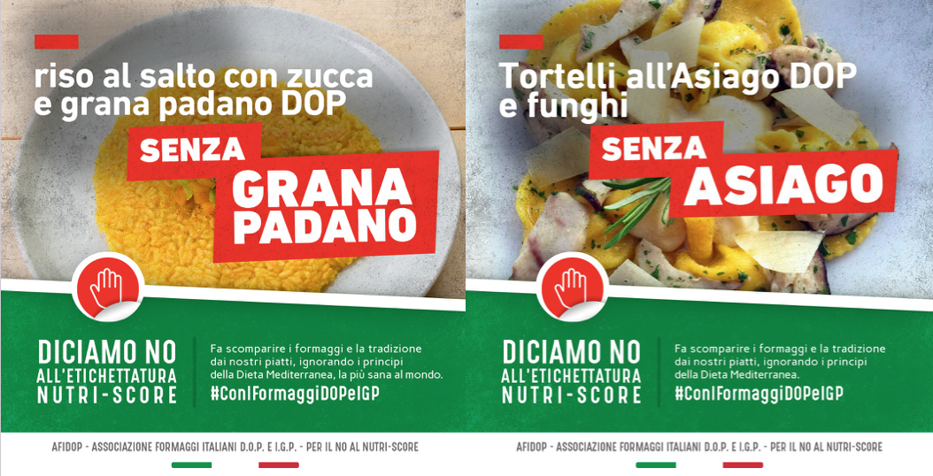 afidop nutri-score grana padano asiago