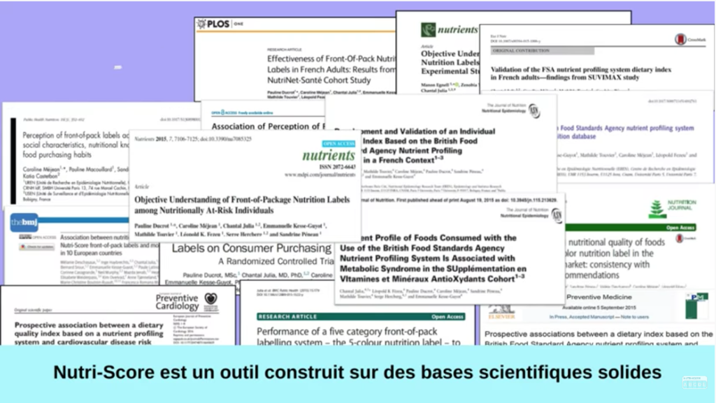 Nutri-score video studi scientifici